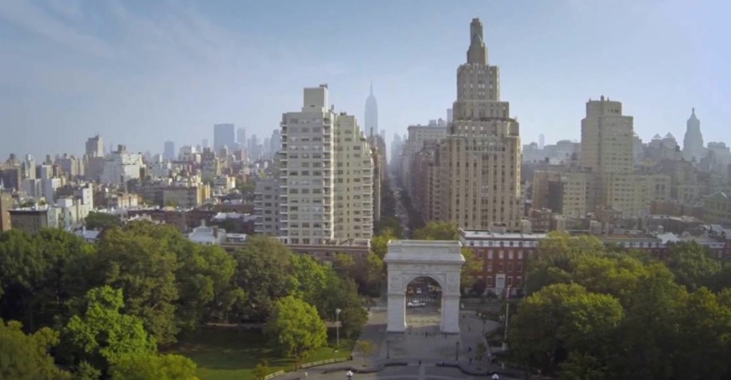 Drone's eye view of NYC