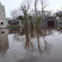 The aftermath of Storm Desmond at  Ross Castle